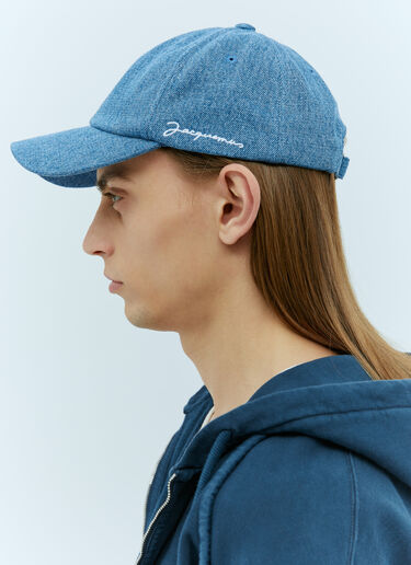 La Casquette Denim Baseball Cap Jacquemus La Casquette Denim Baseball Cap Blue jac0356005