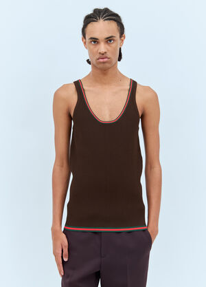Jean Paul Gaultier Web Tank Top Black jpg0160003