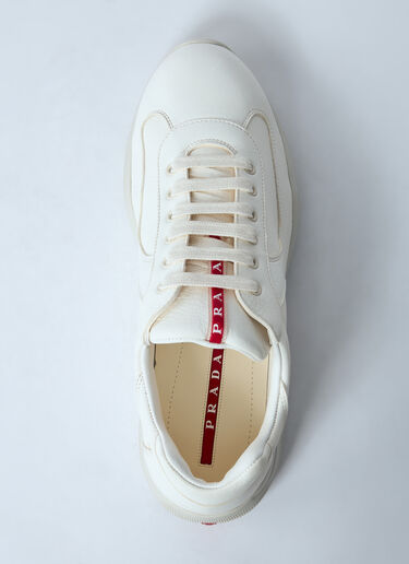 Prada Leather Low-Top Sneakers White pra0160016