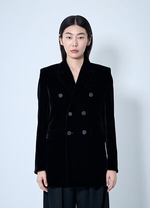 Saint Laurent Velvet Blazer Beige sla0259013