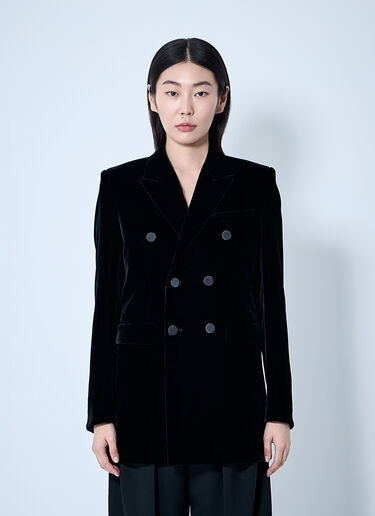 Saint Laurent Velvet Blazer Black sla0259005