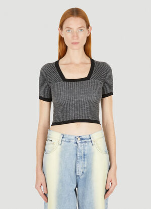 Eckhaus Latta アモレットニットトップ グレー eck0251004