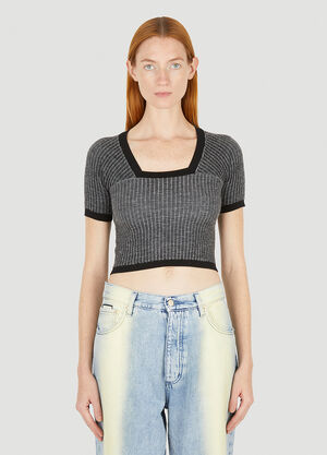 Eckhaus Latta Amoretto Knit Top Grey eck0251004