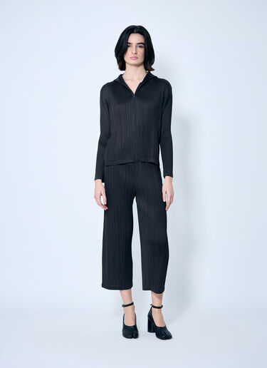 Pleats Please Issey Miyake プリーツ ジップアップ フードスウェットシャツ  ブラウン plp0259012