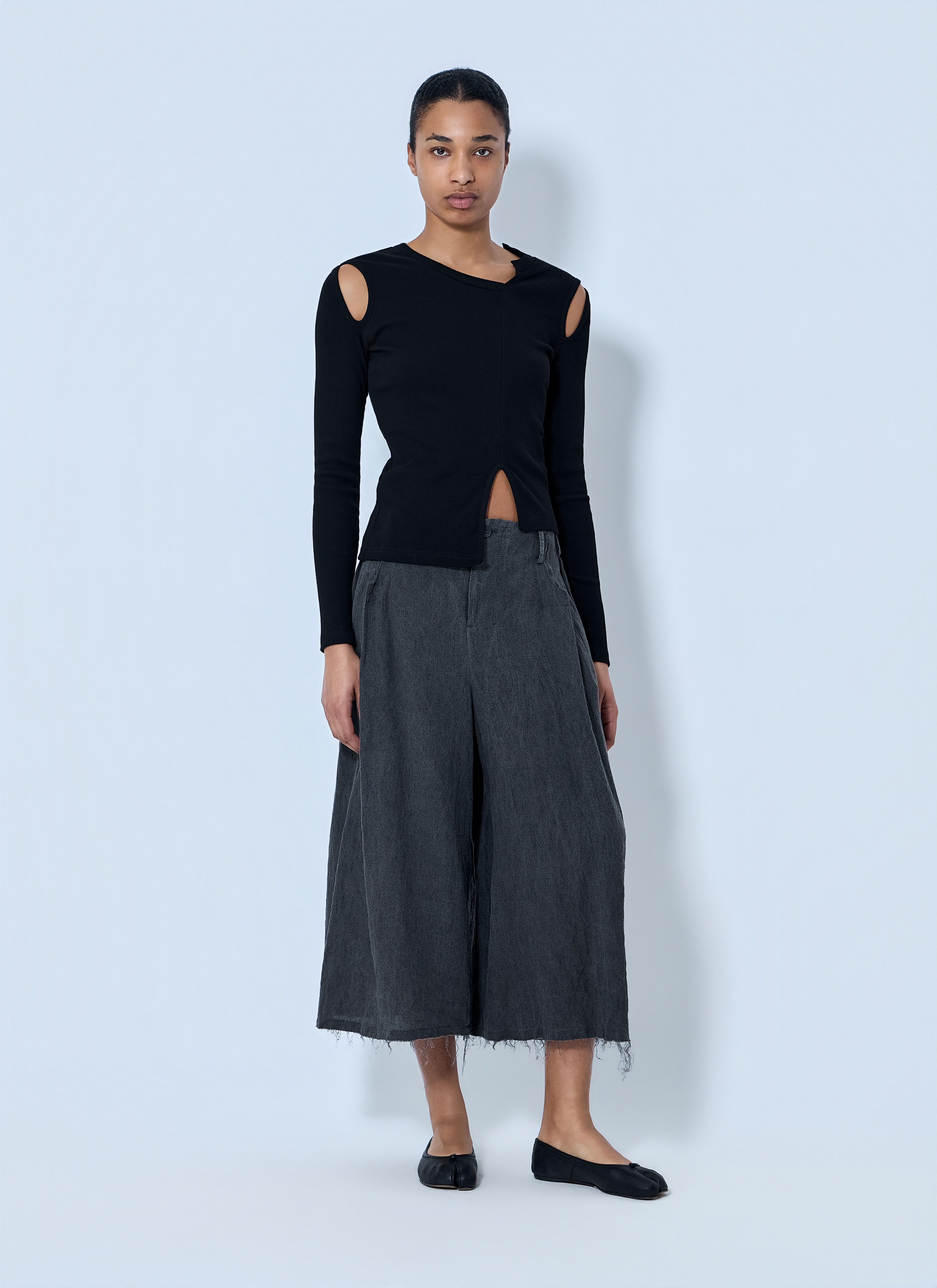 LIMI Feu Women's' Tuck Wide Pants in Grey | LN-CC®