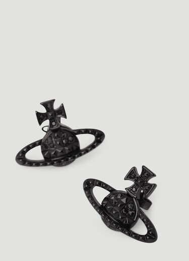 Vivienne Westwood Mayfair Bas Relief Stud Earrings Black vvw0249069