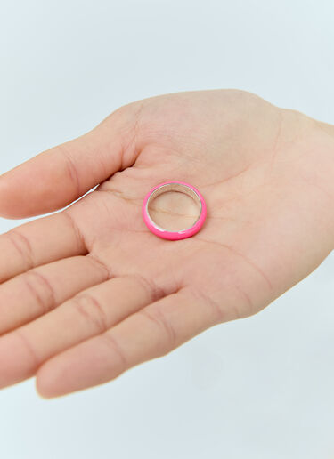 Fry Powers Neon Enamel Stacking Ring Pink fpw0255009