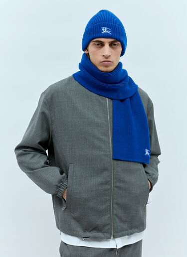 Burberry 罗纹羊绒无檐便帽 蓝色 bur0155006