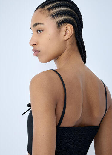 GANNI Duchesse Strap Top Black gan0259007