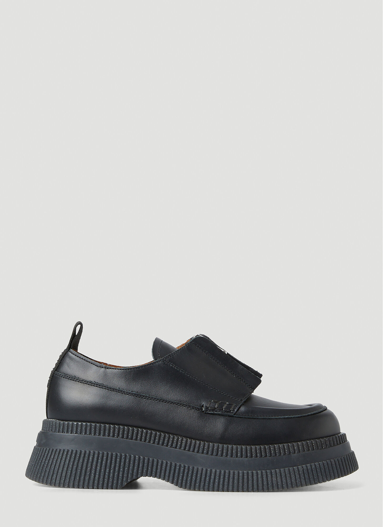 Shop Ganni Wallaby Creeper Shoes In Black