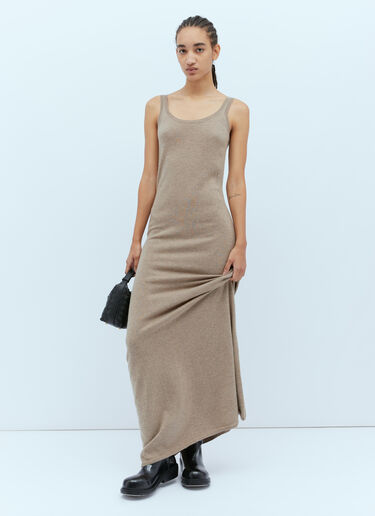 Max Mara ウールカシミヤニットマキシドレス サンド max0254074