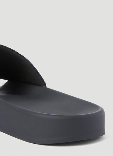 Raf Simons (RUNNER) Astra Open Toe Slides Black raf0152020