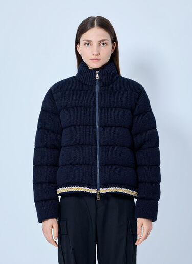 LN-CC® - Moncler: Padded High-Neck Jacket - Navy Moncler Padded High-Neck Jacket Navy mon0265104