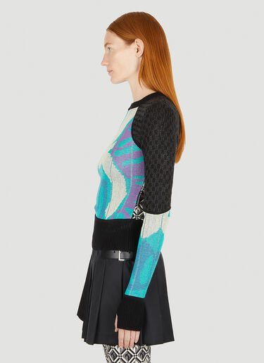Marine Serre Melange Hybrid Jumper Black mrs0250014