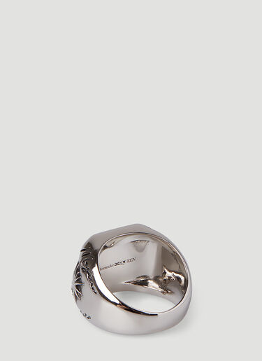 Alexander McQueen Stone Ring Silver amq0146078