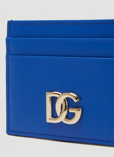 Dolce & Gabbana 로고 플라크 카드 홀더 블루 dol0249090