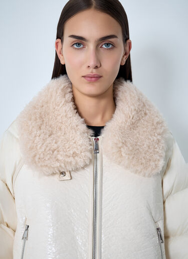 Rubrouk Patent Craquele Jacket Moncler Rubrouk Patent Craquele Jacket Beige mon0262008