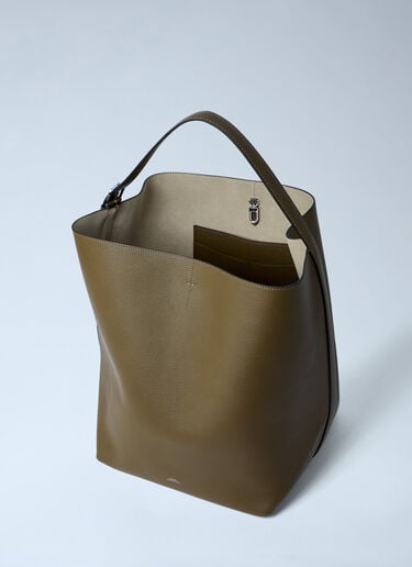 TOTEME Leather Belted Tote Bag Beige tot0263067