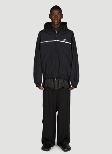 Balenciaga 3B Sports Icon Layered Tracksuit Jacket Black bal0155006