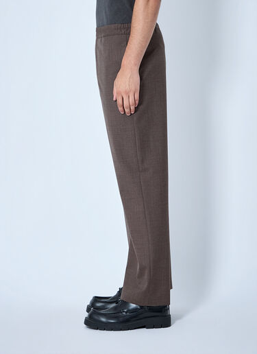 LN-CC® - The Row: Ari Wool Wide-Leg Pants - Brown The Row Ari Wool Wide-Leg Pants Brown row0165001