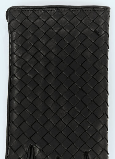 Bottega Veneta Intrecciato 皮革手套  黑色 bov0158012
