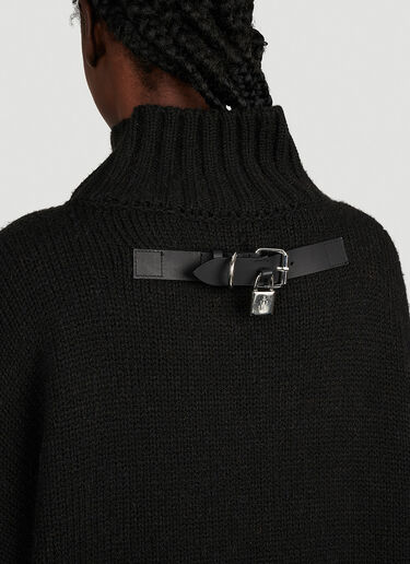 JW Anderson Leather Patch Pocket Sweater Black jwa0253012
