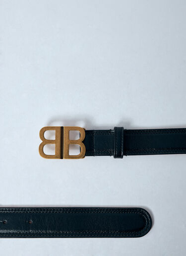 Balenciaga BB Soft Leather Belt Black bal0259039