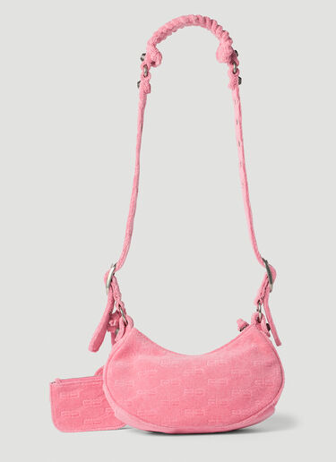 Balenciaga Le Cagole XS Velour Shoulder Bag Pink bal0253050