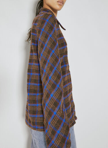 Sanctuary Check Bouclé Shirt Our Legacy Sanctuary Check Bouclé Shirt Brown our0254012