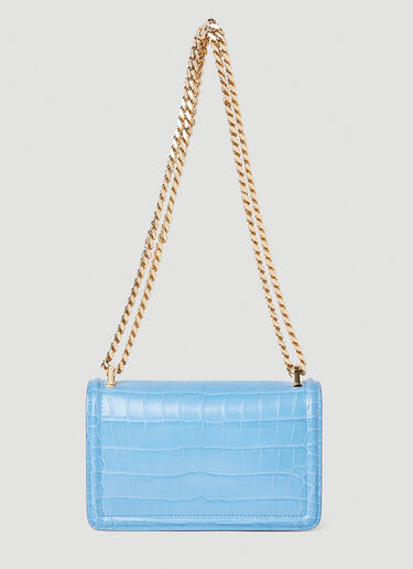 Burberry Logo Plaque Shoulder Bag Light Blue bur0252032