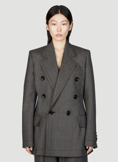 VETEMENTS Houdstooth Wool Blazer Black vet0254016