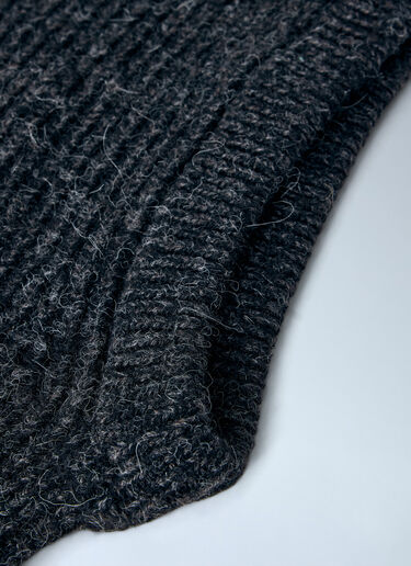 LN-CC® - Lemaire: Yak Alpaca Hood - Dark Grey Lemaire Yak Alpaca Hood Dark Grey lem0166025