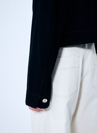 Lemaire Cropped Denim Jacket Black lem0260008