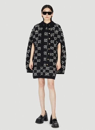 Gucci GG Jacquard Cape Jacket Black guc0251217