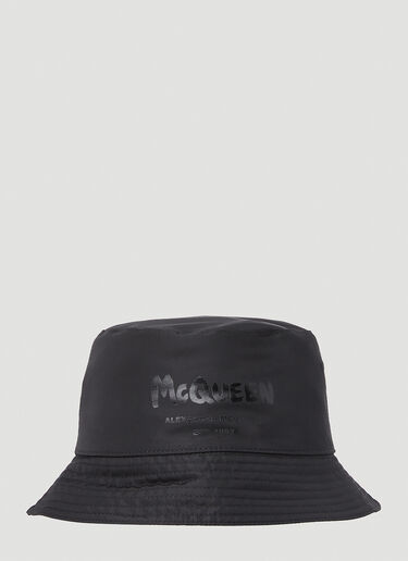 Alexander McQueen Graffiti 徽标渔夫帽 黑色 amq0151081