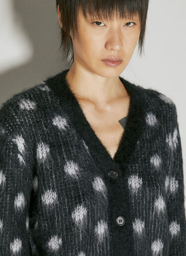 Polka Dot Knit Cardigan Marni Polka Dot Knit Cardigan Black mni0254001