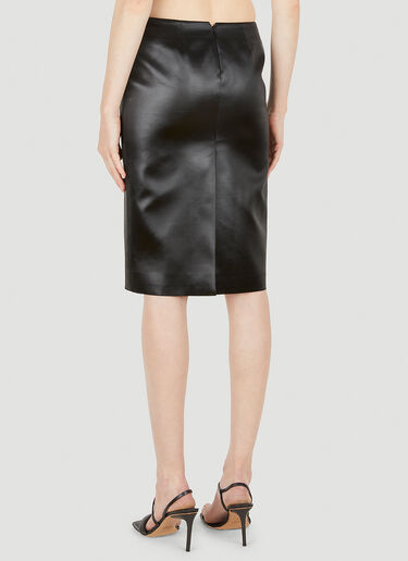 Saint Laurent Satin Pencil Skirt Black sla0247026