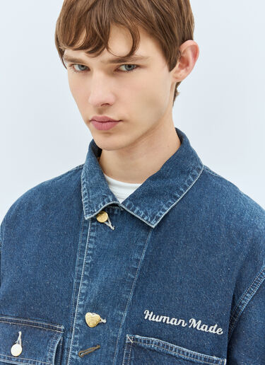 Human Made Logo Embroidery Denim Jacket Blue hmd0158001