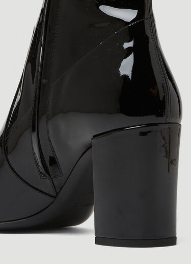 Saint Laurent Maxine Patent Ankle Boots Black sla0248019