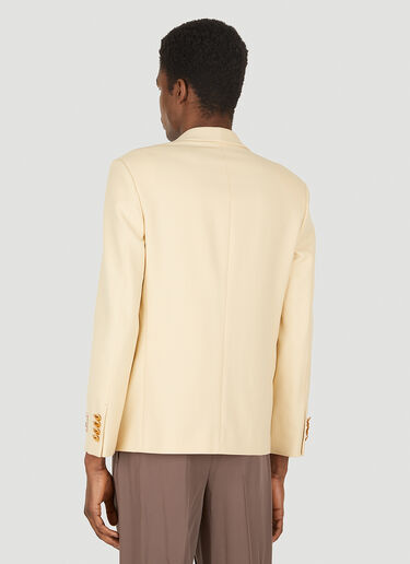 Gucci 싱글 브레스티드 로고 패치 블레이저 크림 guc0150037
