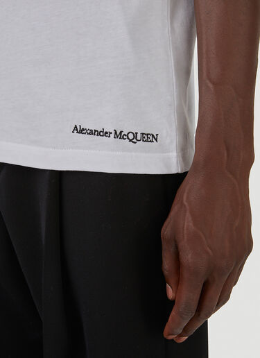 Alexander McQueen Skull Embroidered T-Shirt White amq0146013