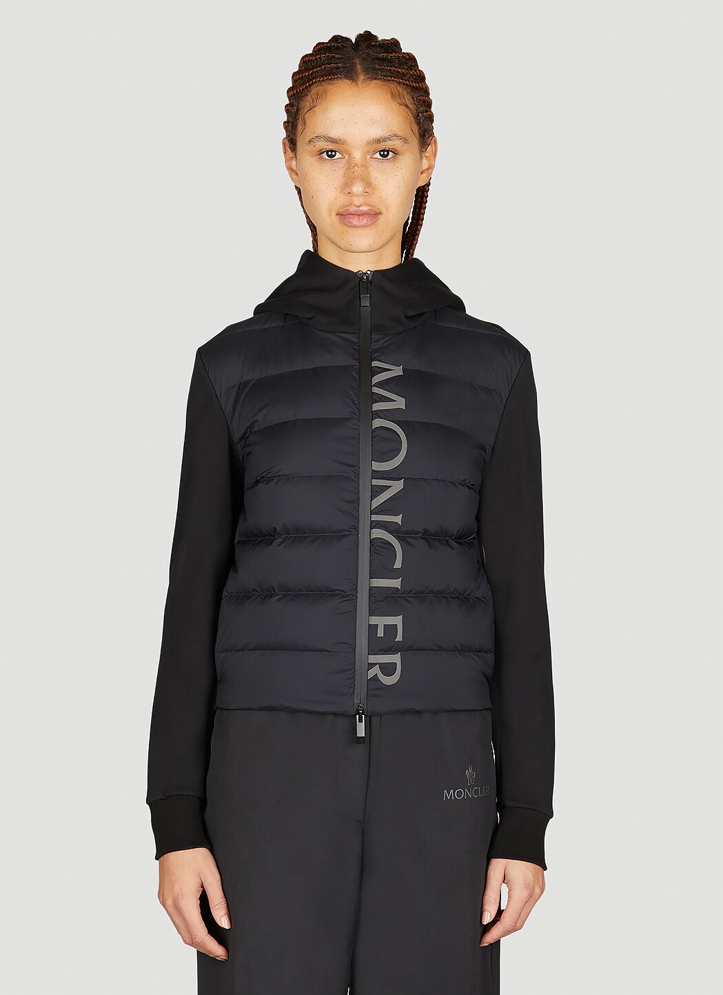 Moncler Women's' Padded Panel Cardigan in Black | LN-CC®