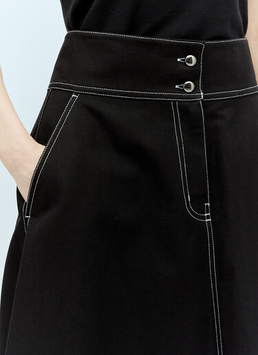 Max Mara Canvas Flared Skirt Black max0256028