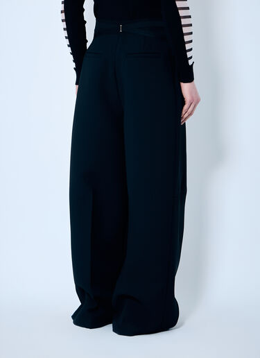 Jean Paul Gaultier 绉纱复合裤  黑色 jpg0159003