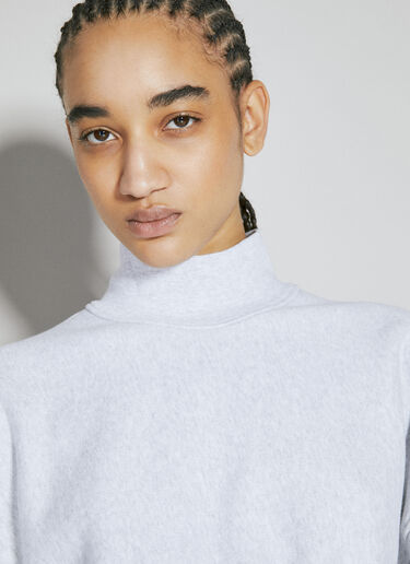 Alexander Wang Cropped High Neck Sweater Grey awg0255025