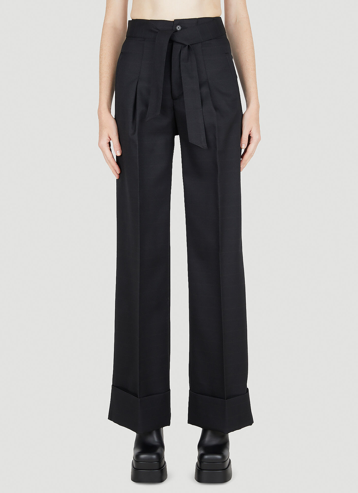 Shop Capasa Milano Pinstripe Pants