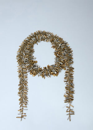 Dries Van Noten Metallic Beaded Necklace Gold dvn0265035