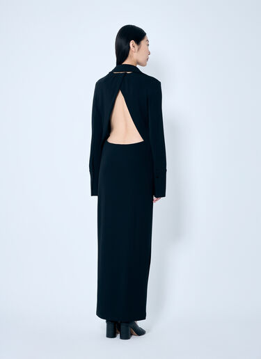 Sportmax Crepe Jersey Shirt Dress Black spx0259009