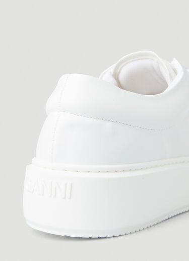 GANNI Logo Patch Classic Sneakers White gan0250003