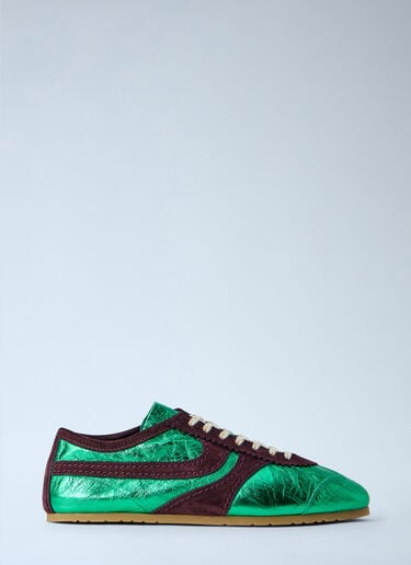 Dries Van Noten Metallic Panel Sneakers Green dvn0264053